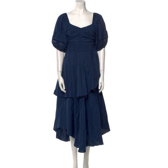 Ramy Brook Dress Balloon Sleeve Layered Persephone Midi Size L Retails $456 - Picture 4 of 4